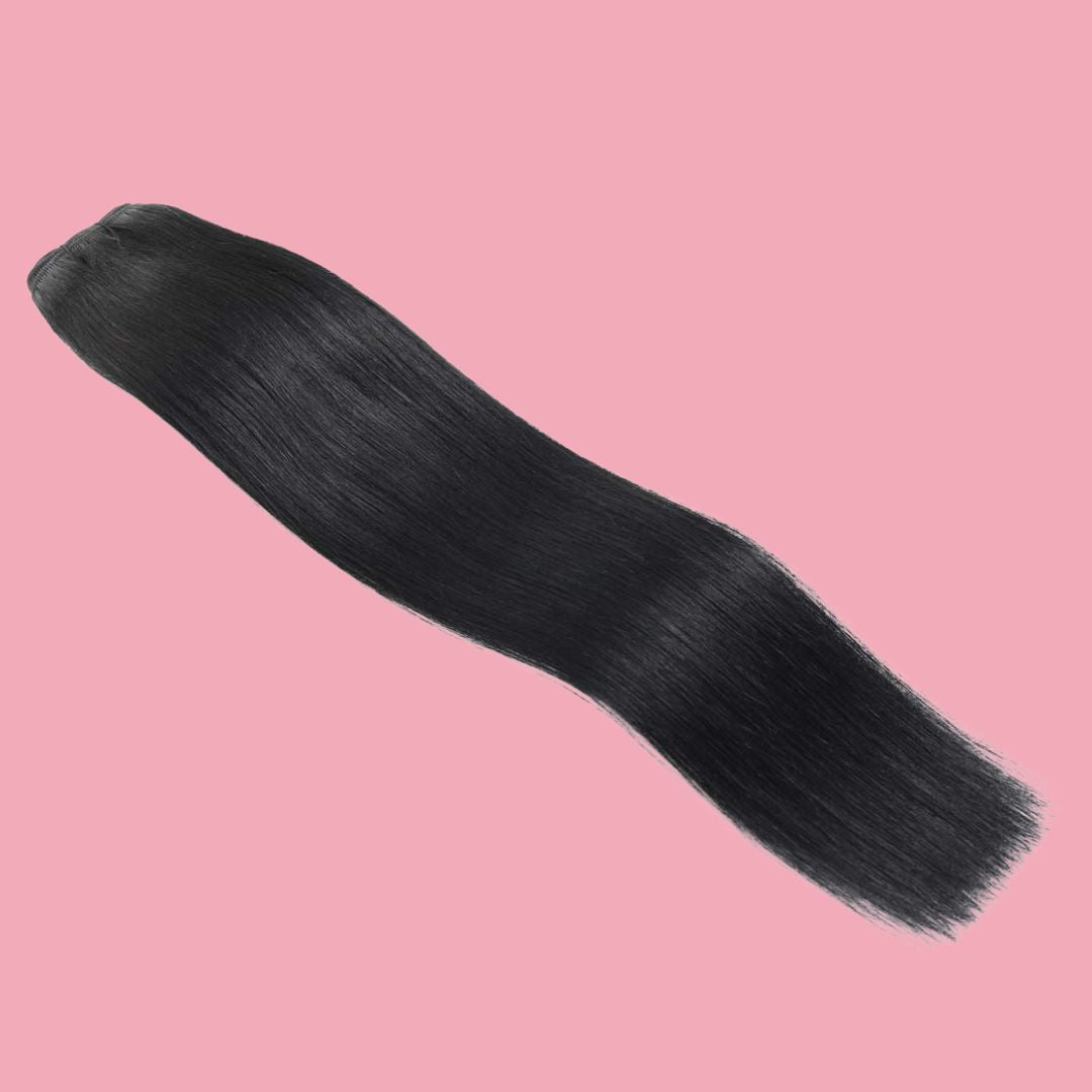 Weft Practice Hair Extensions – 50g, Human Hair, Colour 1B