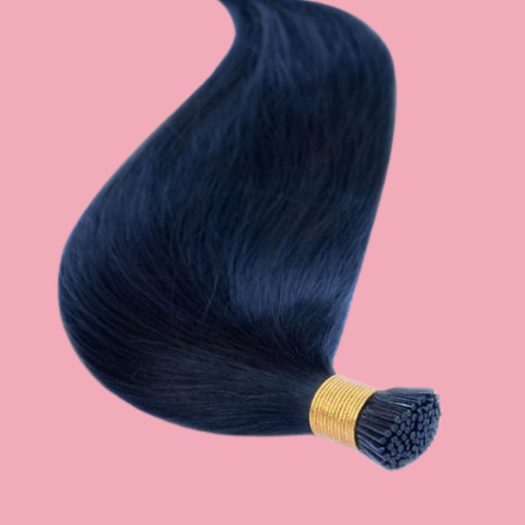 Microring (I Tip) Practice Hair Extensions – 50g, Human Hair, Colour 1B