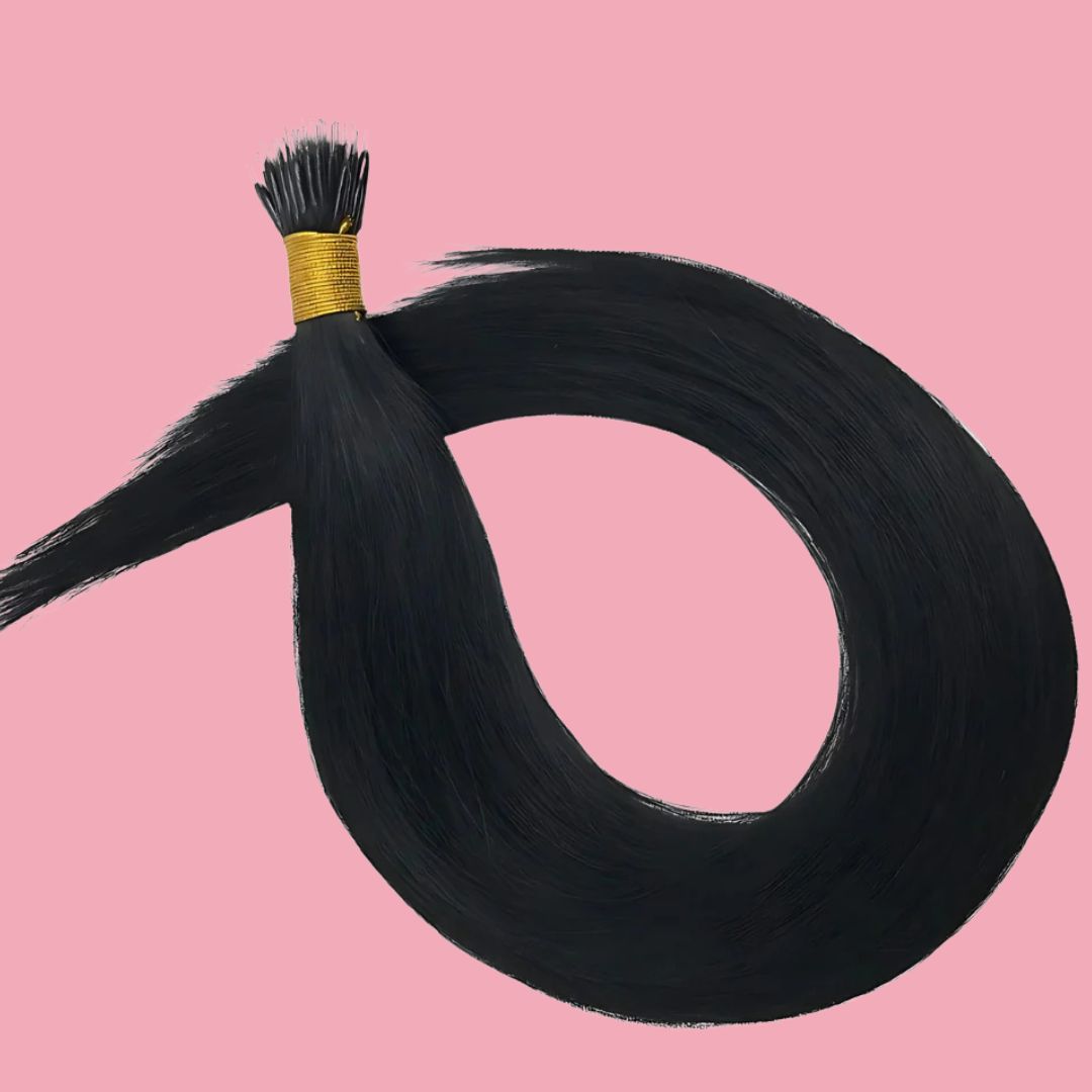 Nanoring Practice Hair Extensions – 50g, Human Hair, Colour 1B