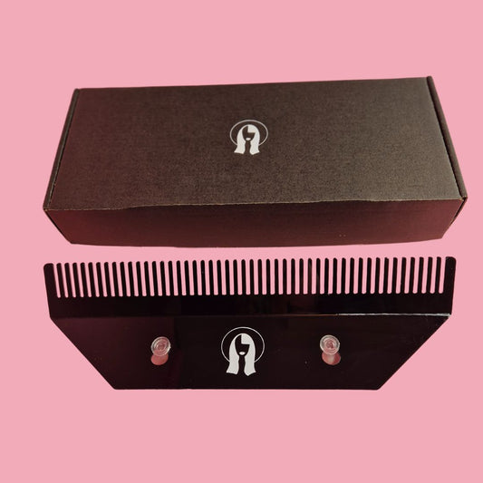Hair Extension Holder | Black Acrylic Organiser with Suction Cups | Speeds Up Fitting Time by Up to 1 Hour