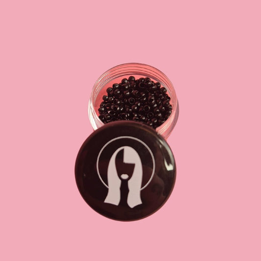 Non-Silicone Nano Rings – Black | 250 Copper Nano Rings for Dark Hair Extensions | 2.5 x 1.5 x 1.6mm