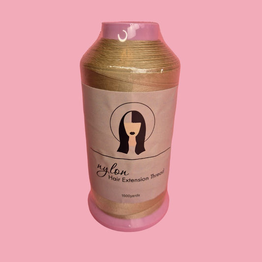 Hair Extension Nylon Weave/Weft Thread Blonde | Huge 1,400 Metre Spool | Super Strong, Fast-Drying & Tangle-Free